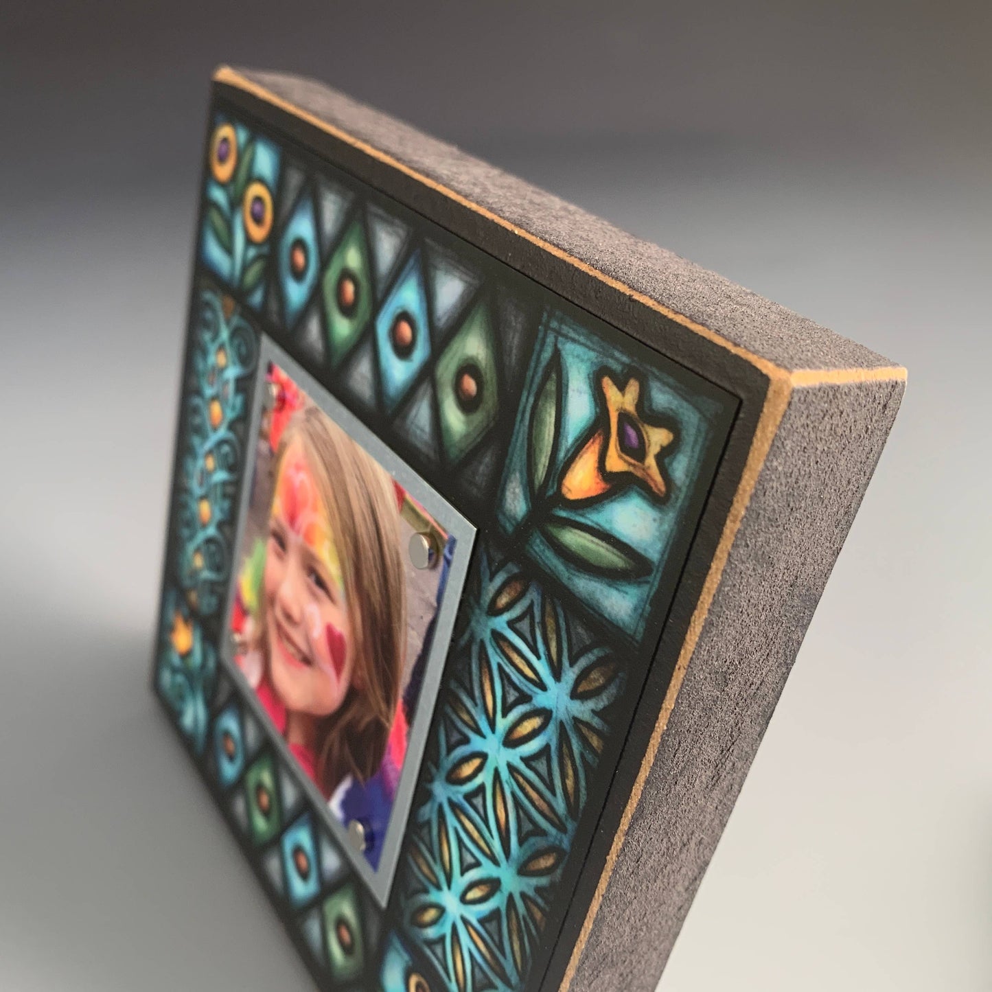 Blue Motif Picture Frame