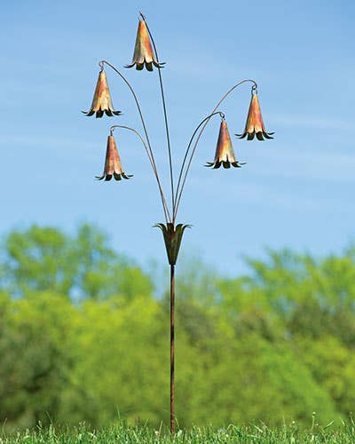 Flamed Bluebells Garden Stake