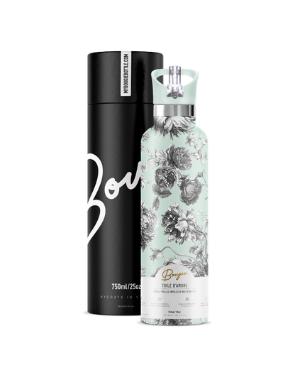 Toile D'amore | Mint Floral Bridal Insulated Bottle 25oz