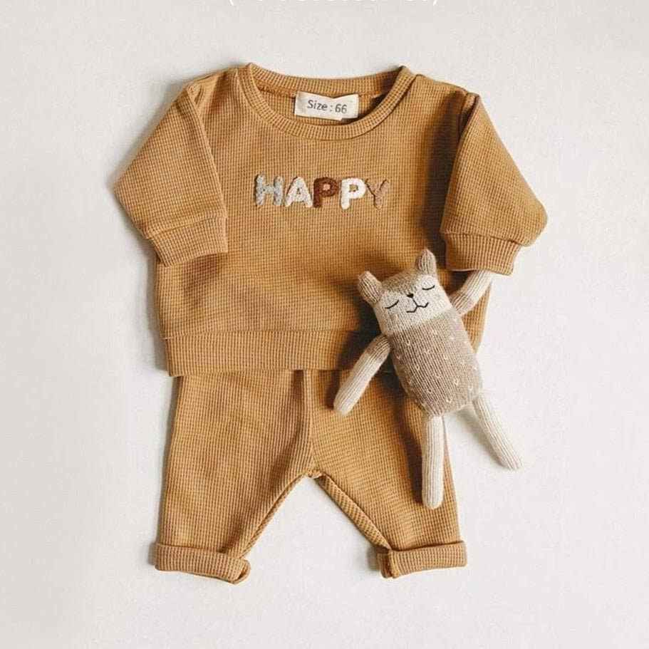 Fashion Baby Clothes Set: Mustard / 3-6M