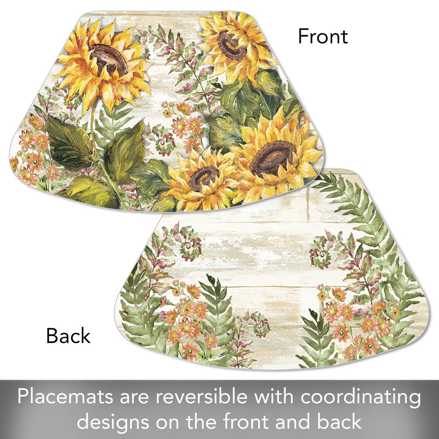 Sunflower Wedge Reversible Flexible Placemat