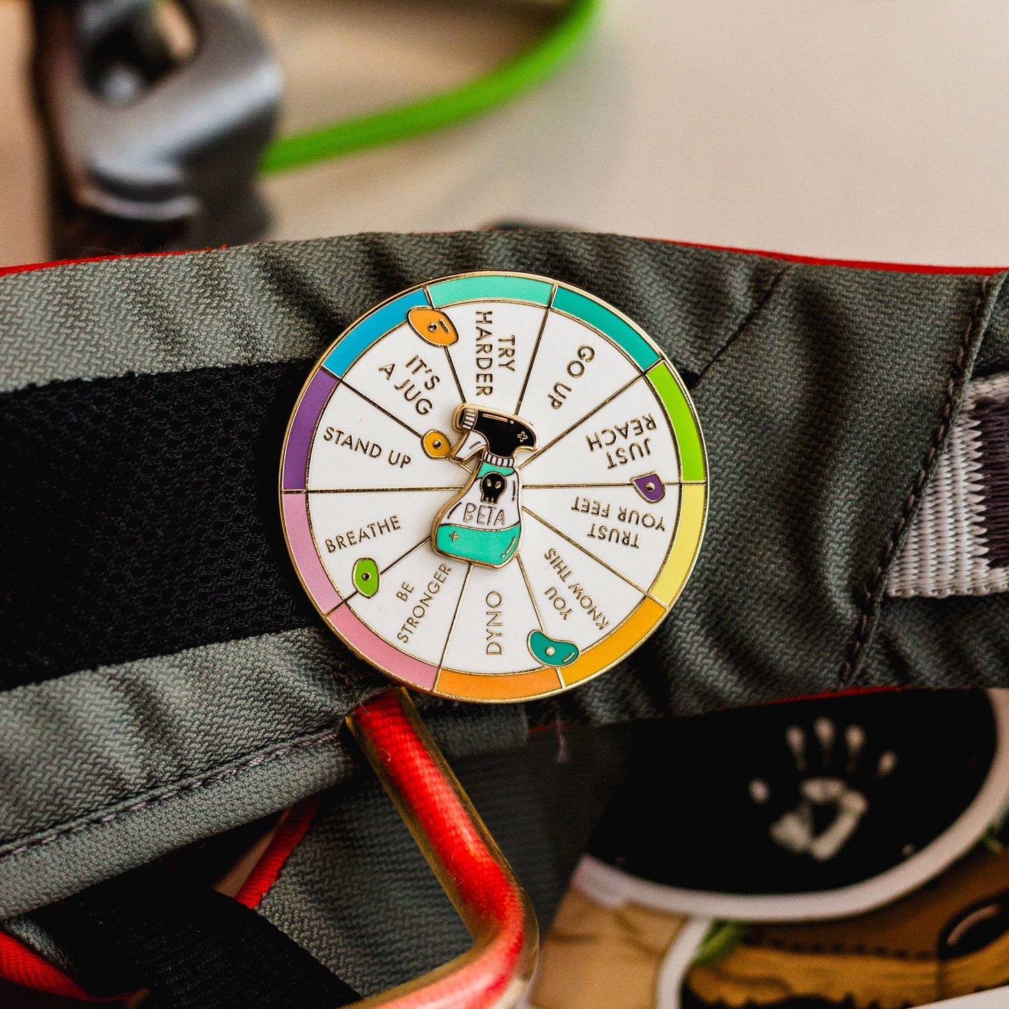 Beta Wheel Enamel Pin