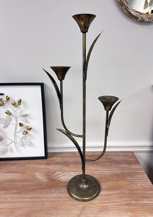 Rustic Iron Taper Candle Holder