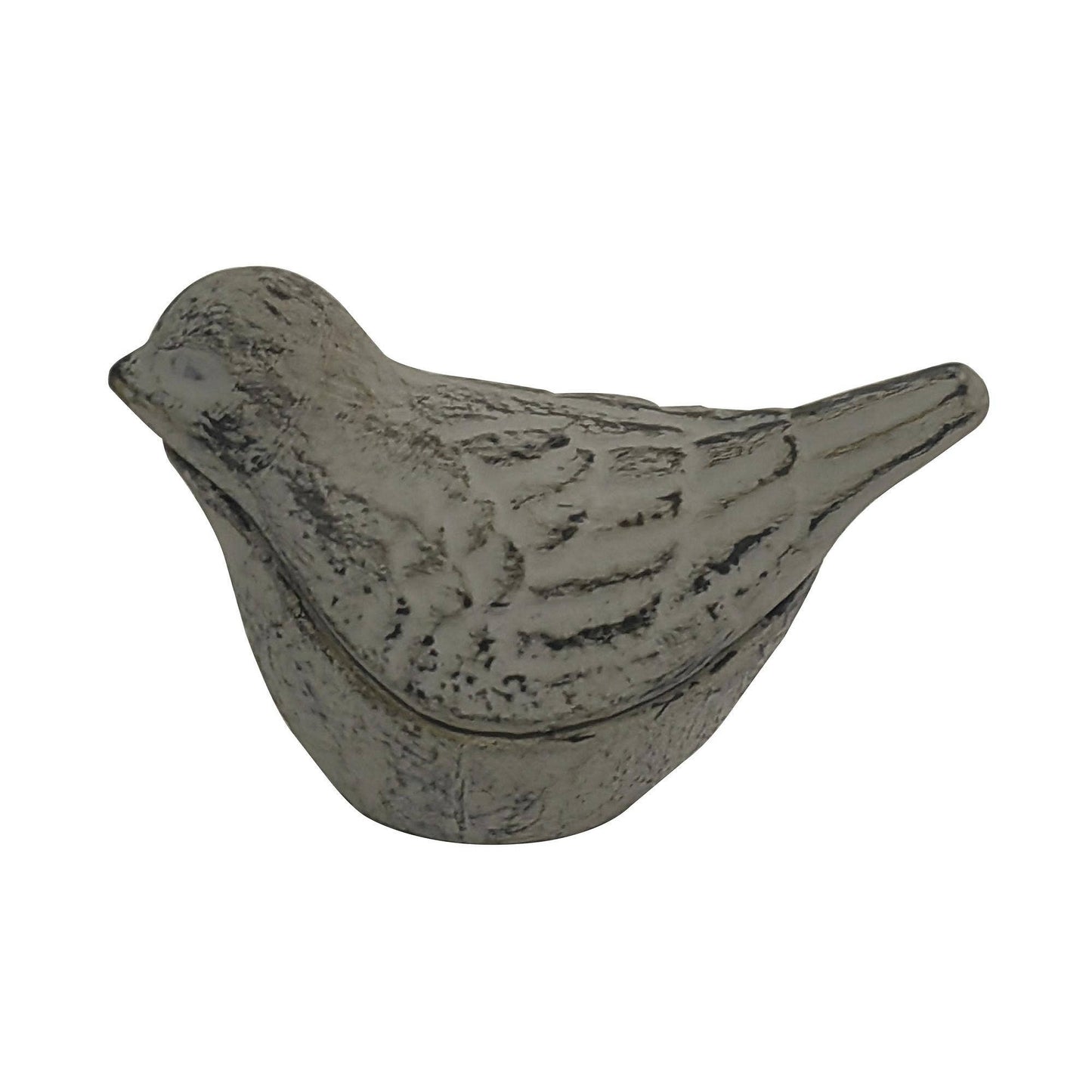Metal 4.25" Gray Bird Hide a Key