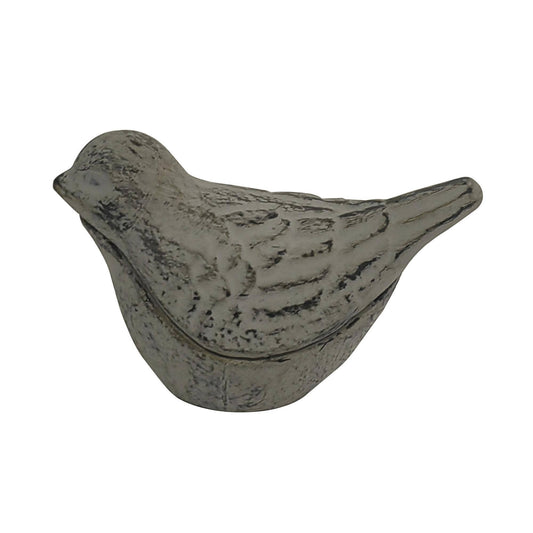 Metal 4.25" Gray Bird Hide a Key