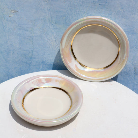 Opal Ring Dish Handmade with Gold