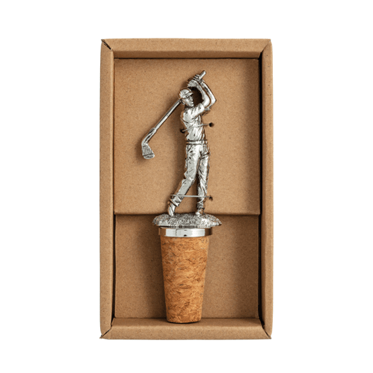 Golfer Metal Bottle Stopper