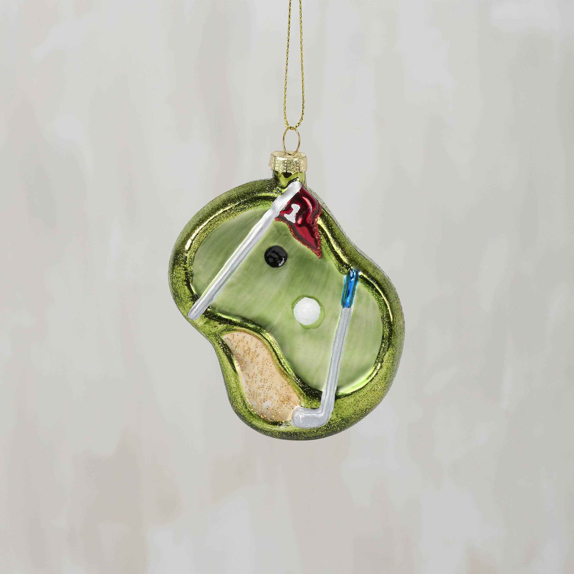 Putting Green Glass Xmas Orn