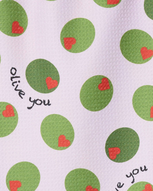 Geometry - Olive You Bar Towel