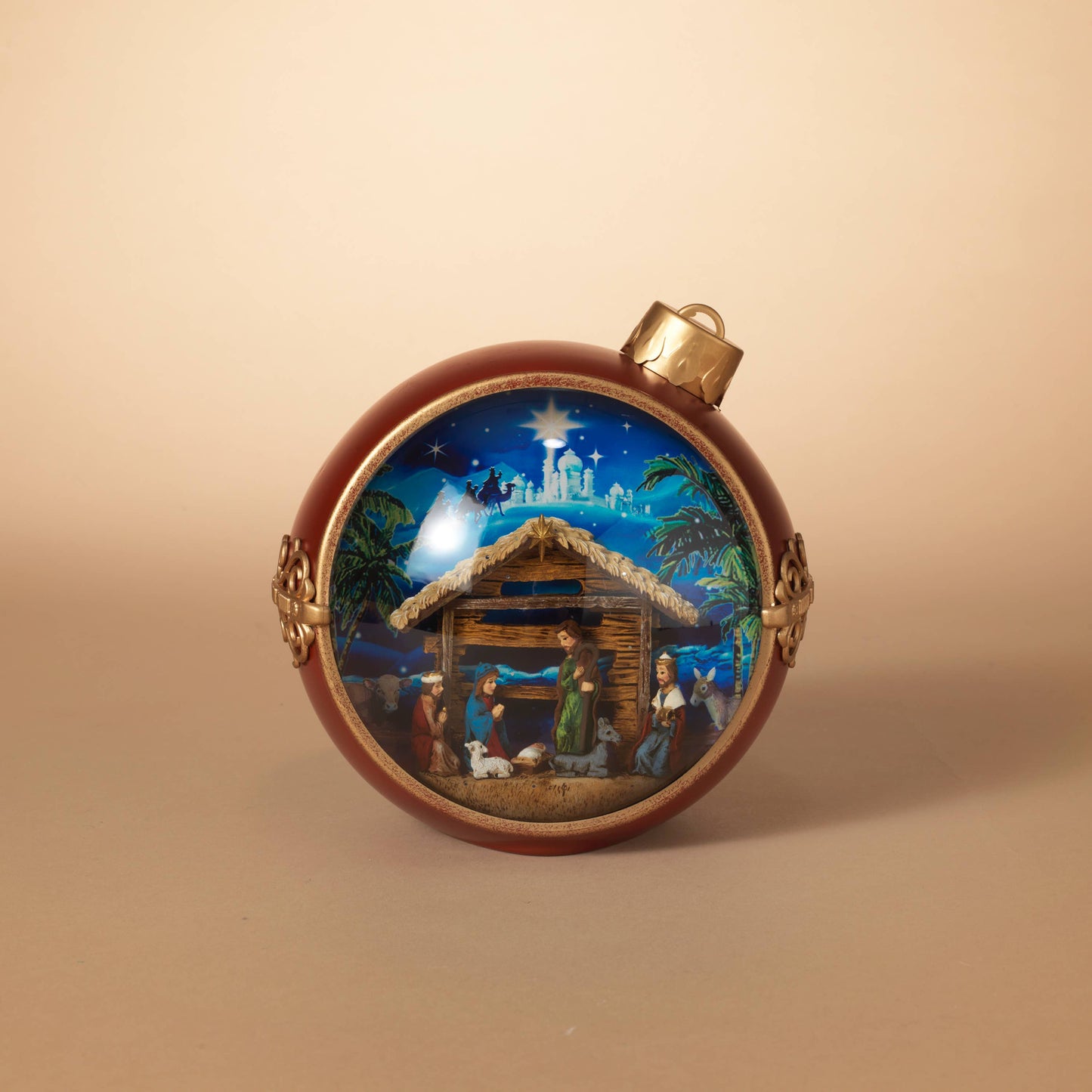 7.75"H B/O Lighted Musical Spinning Water Globe