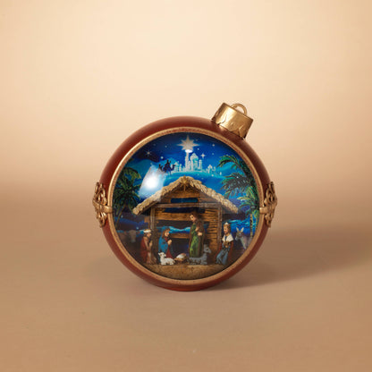 7.75"H B/O Lighted Musical Spinning Water Globe