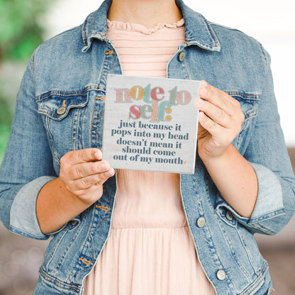Note To Self Colorful - Small Talk Square