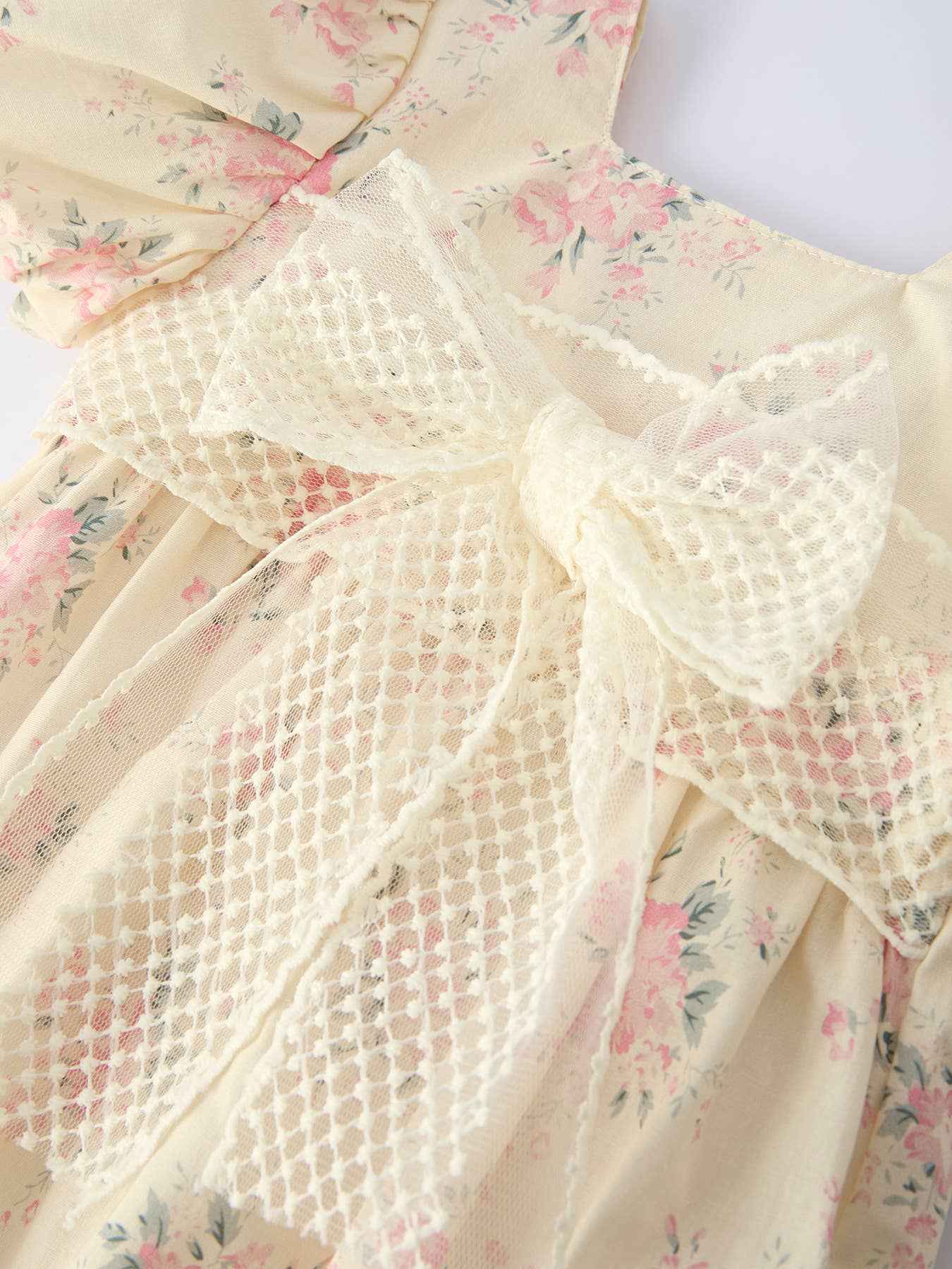 Lace Bow Baby Girls Romper Match Headband: 6M