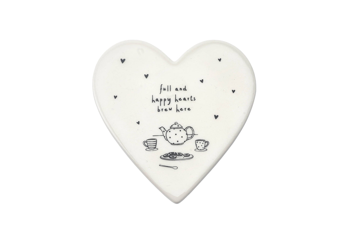 Send With Love 'Hearts Brew Here' Heart Coaster