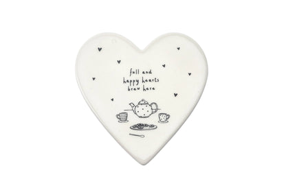 Send With Love 'Hearts Brew Here' Heart Coaster