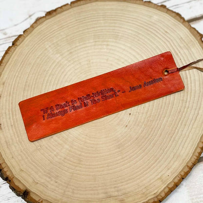 Containers Of Creativity - Quote Leather Bookmarks