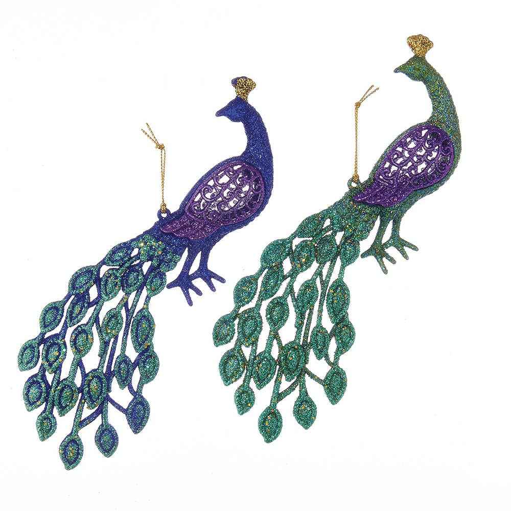 4.5"ACRYLIC PEACOCK ORNAMENT 2/ASSTD