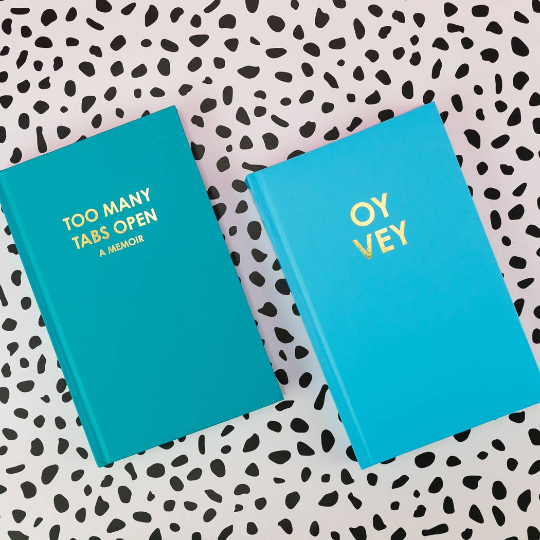 Chez Gagné - Too Many Tabs Open (a memoir) - Hardcover Daily Journal - Bright Teal