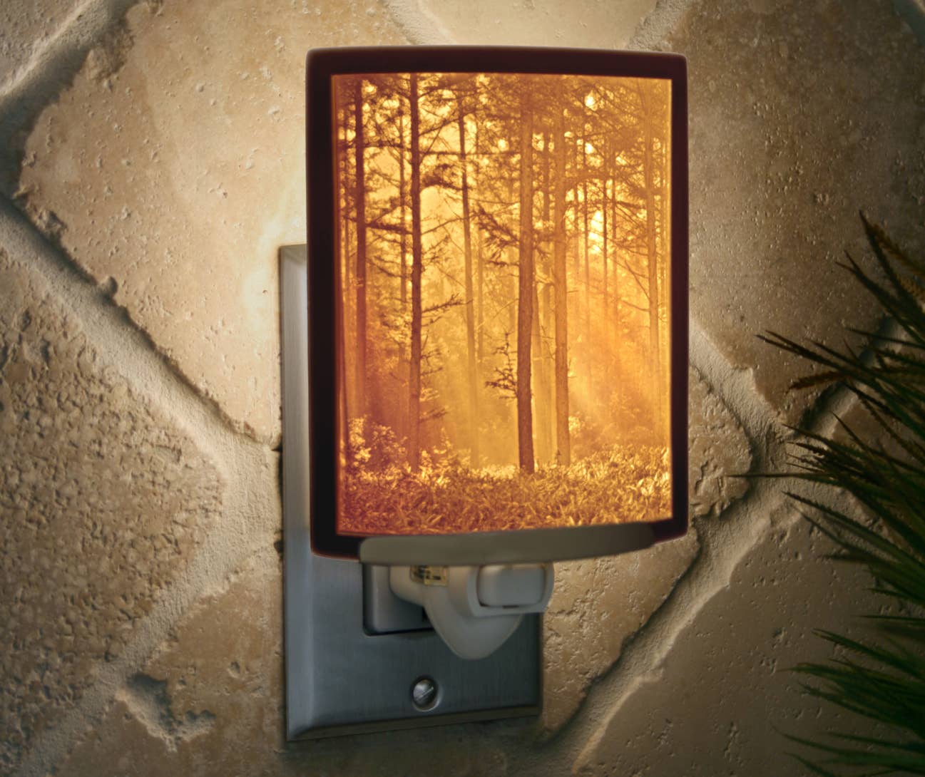 The Porcelain Garden Inc Woodland Sunbeams Lithophane Night Light