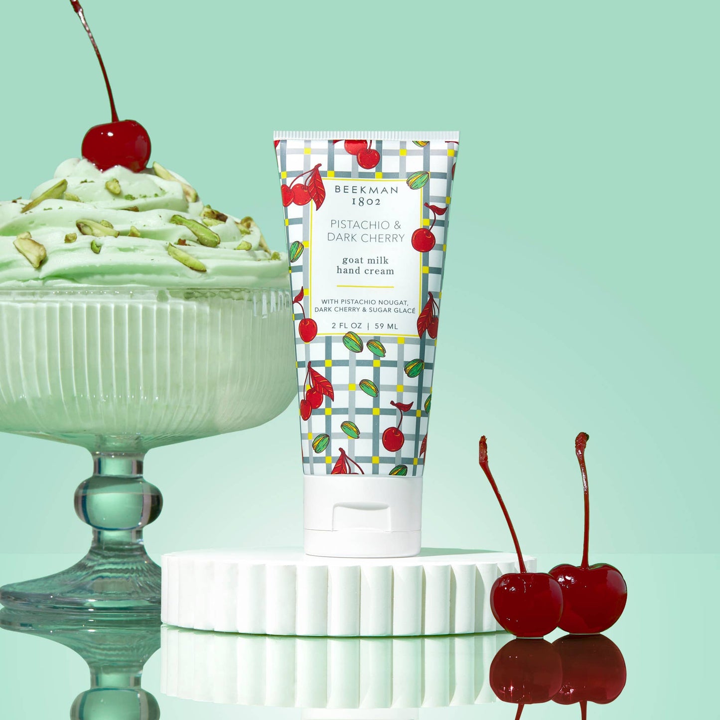 Beekman 1802 - Pistachio & Dark Cherry Lip & Hand Cream Gift Set