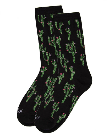 MeMoi Cactus Bamboo Blend Crew Socks