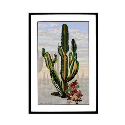 3D Collage Art | Saguaro Cactus - Retired Couple (32"x24")