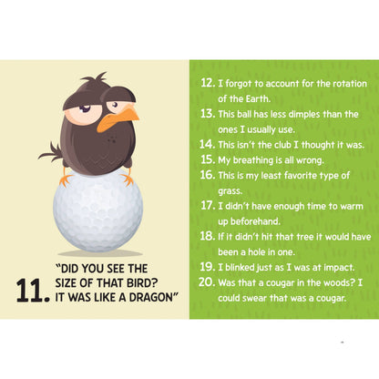 500 Excuses For a Bad Golf Shot Gift Book - Funny Men's Gift