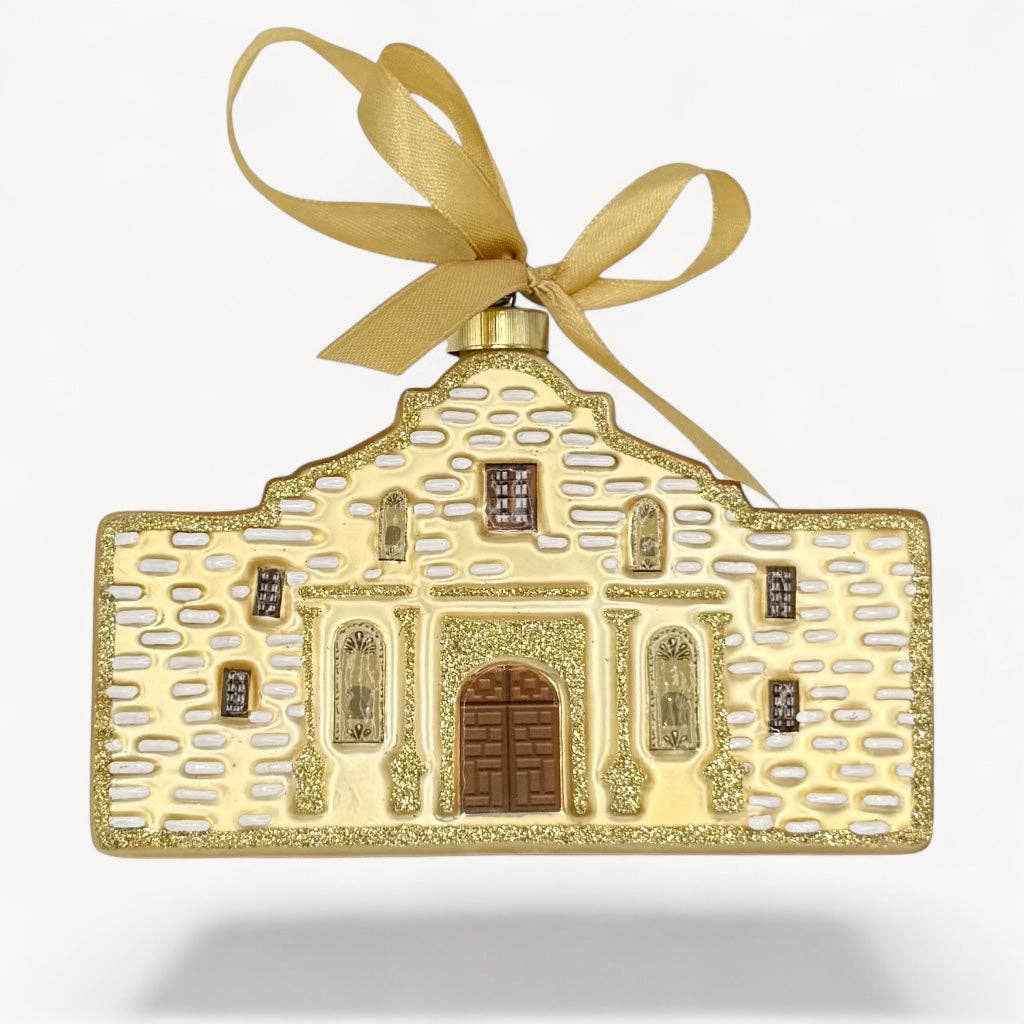 The Alamo Blown Glass Texas Christmas Ornament | Texan Christmas 2026 Edition