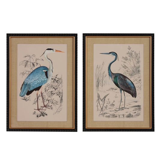24" Heron Framed Print