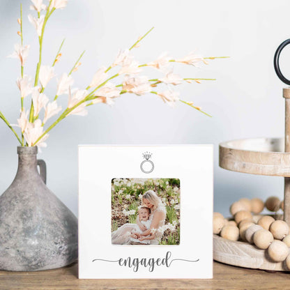 Engagement Picture Frame, Engaged with Ring- Wedding Gift