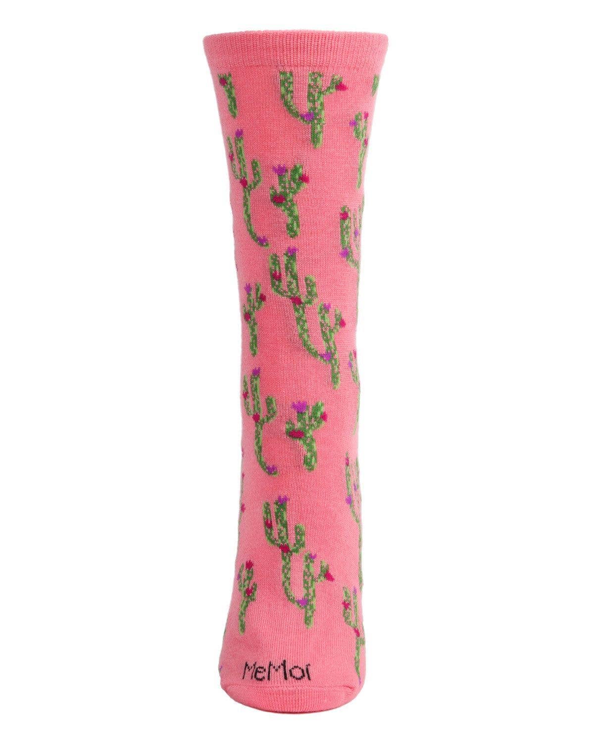 MeMoi Cactus Bamboo Blend Crew Socks