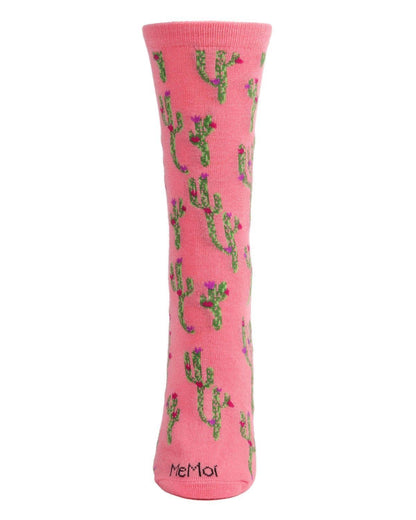 MeMoi Cactus Bamboo Blend Crew Socks