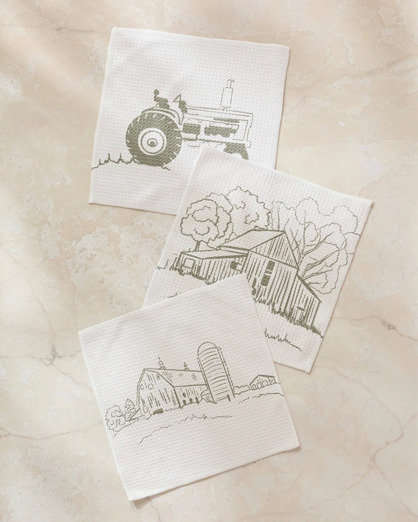 Old Farm Dishcloth Set