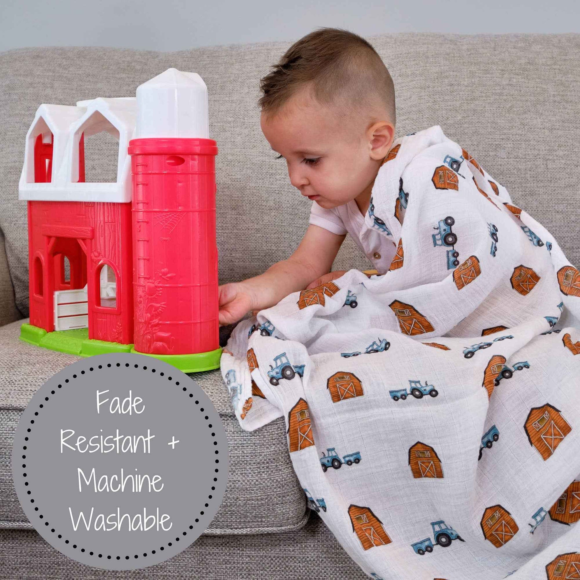 LollyBanks - How We Roll Baby Muslin Swaddle Blanket