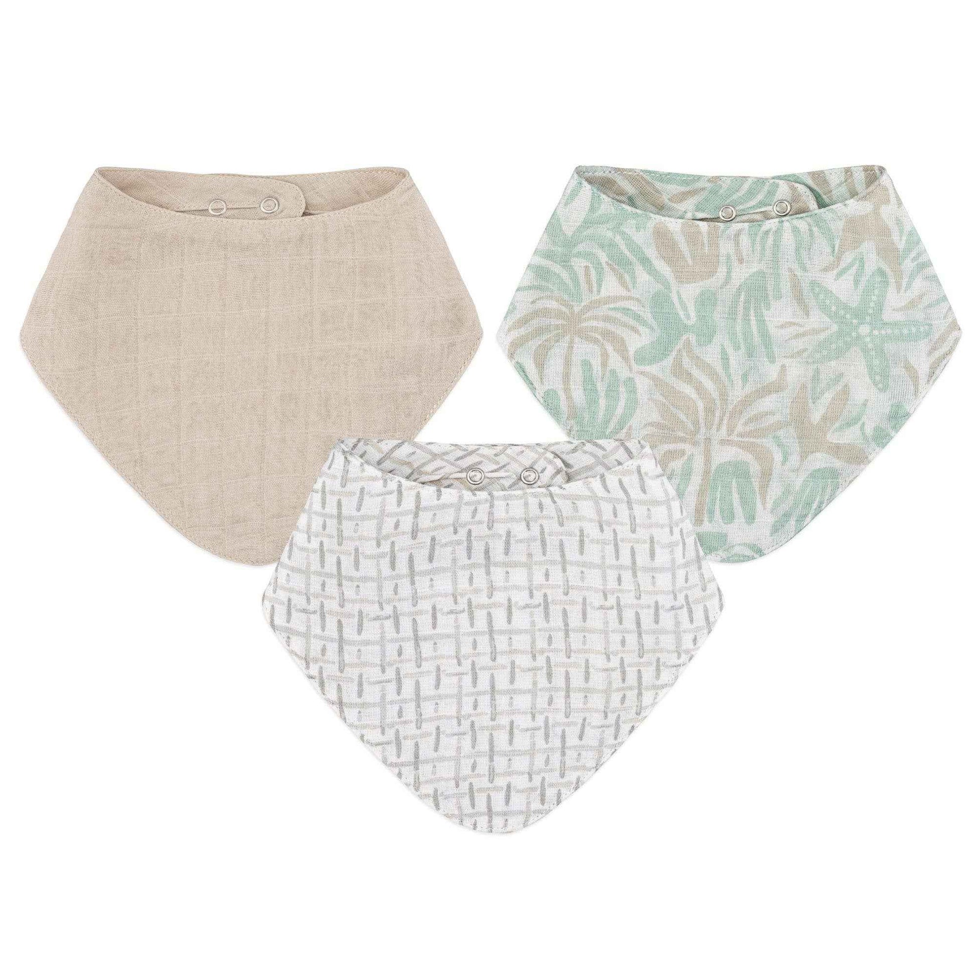 Crane Baby - Cove 3-pc. Muslin Bib Set (Beach Life)