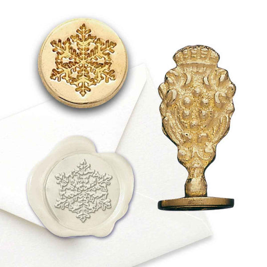 Snowflake Florentine Brass Wax Seal Stamp