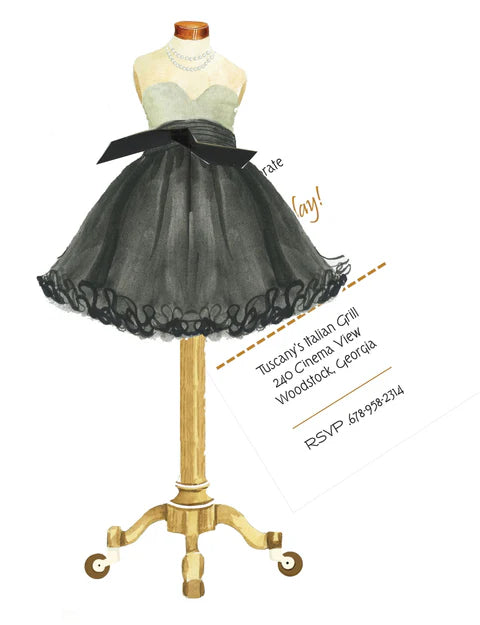 COCKTAIL DRESS GREETING CARDS