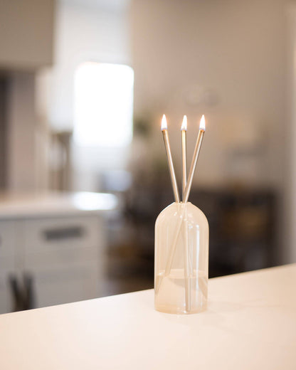 Silver Everlasting Candles – Reusable Steel Oil Candles