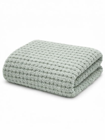 Bliss Waffle Blanket, Mist Green