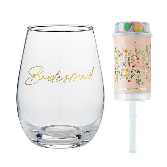 Wineglass & Pop Gift Set Bridesmaid