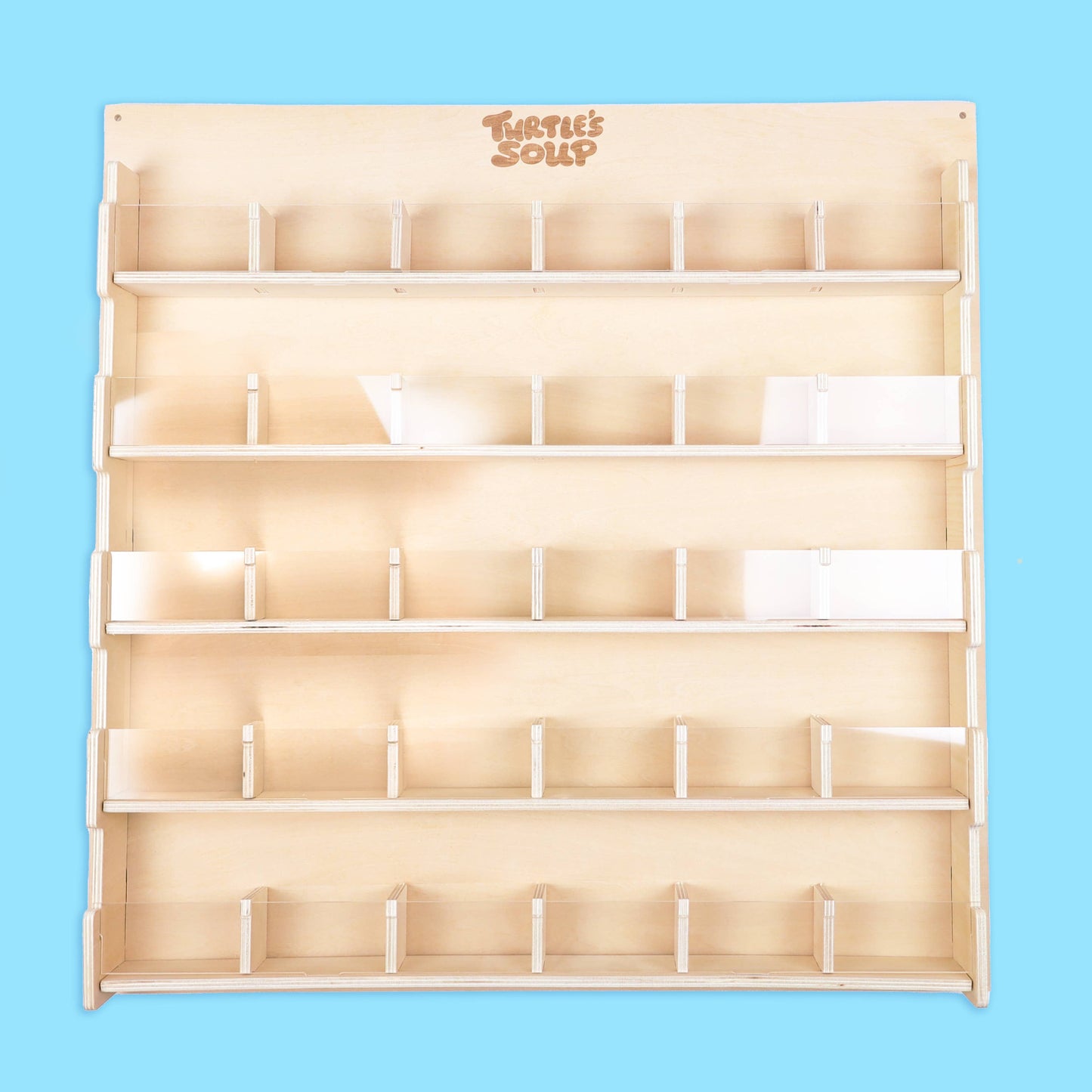 30 Pocket Wooden Vinyl Sticker Wall Display Retail Fixtures