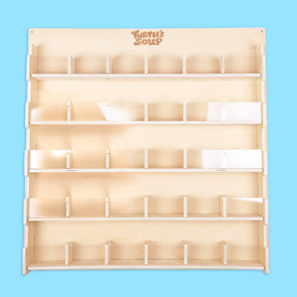 30 Pocket Wooden Vinyl Sticker Wall Display Retail Fixtures
