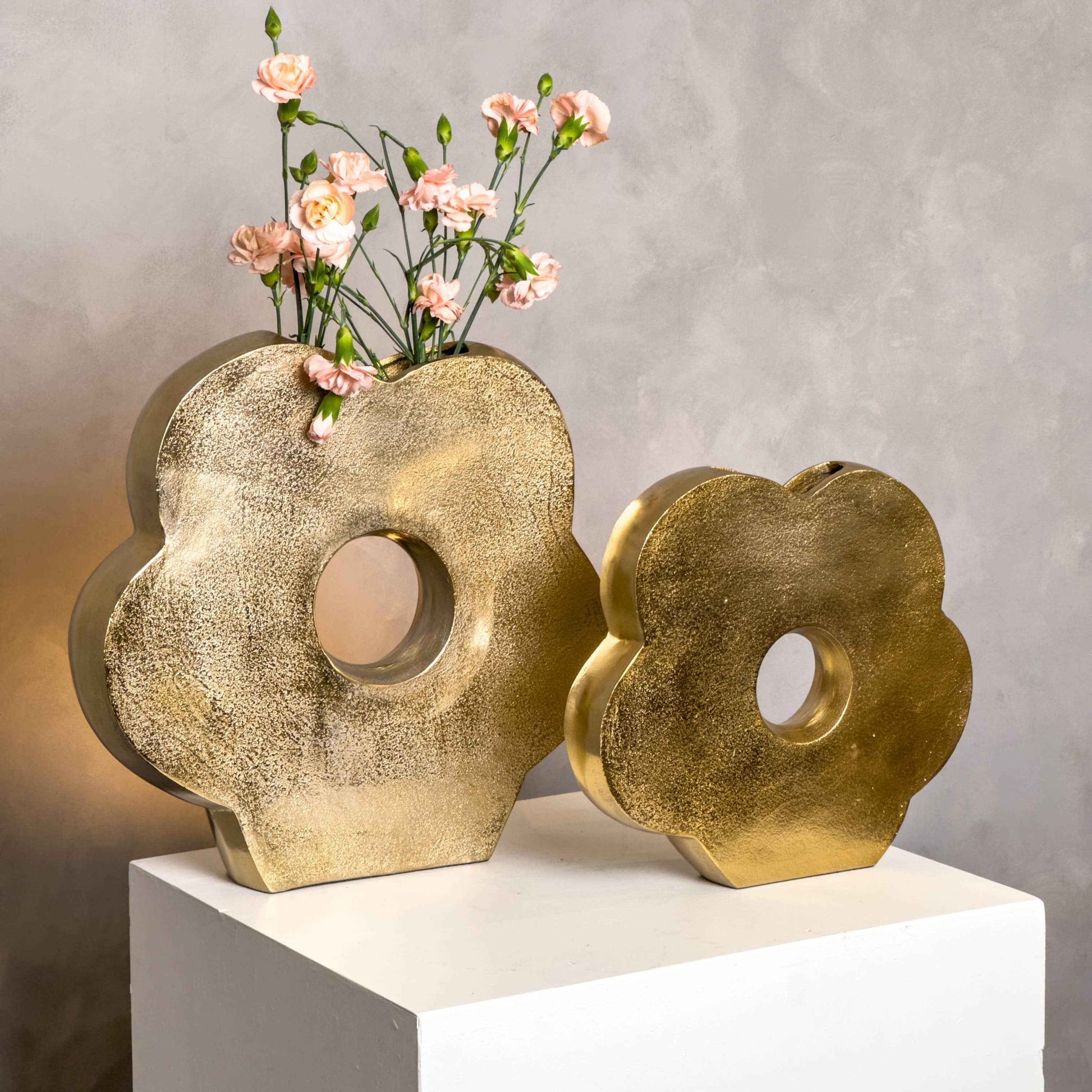 Gold Flower Shaped Vase
