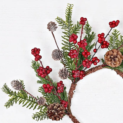Wreath-Mix Pines w. Red Pepperberry