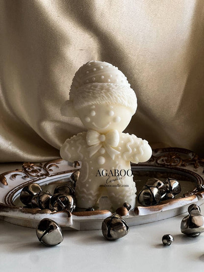 Festive Gingerbread Man Scented Candle 6x3.5in - Christmas
