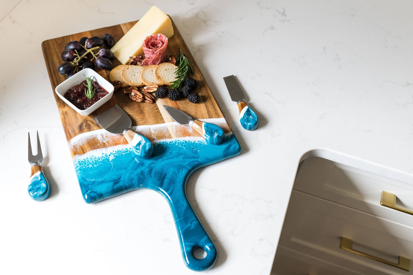 Resin Coated Cheese Knife Set of 4
