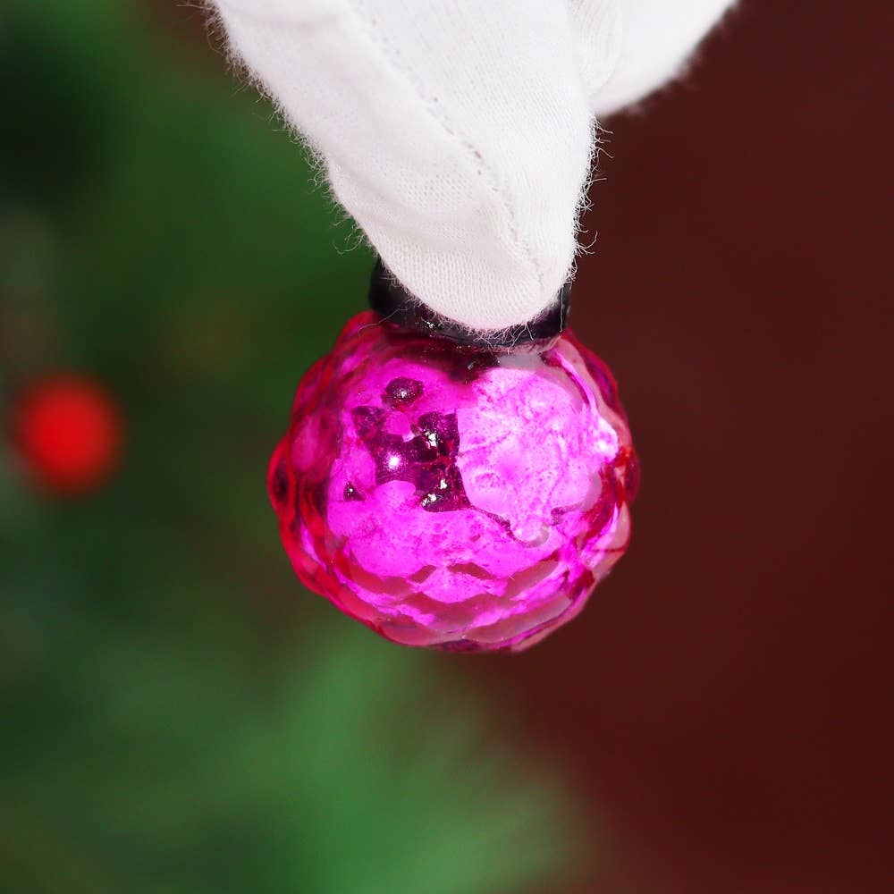 Mini Glass Round  Christmas Ornaments - Set of 25