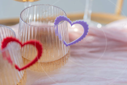Retro Heart Drink Tags- Valentines drink tags