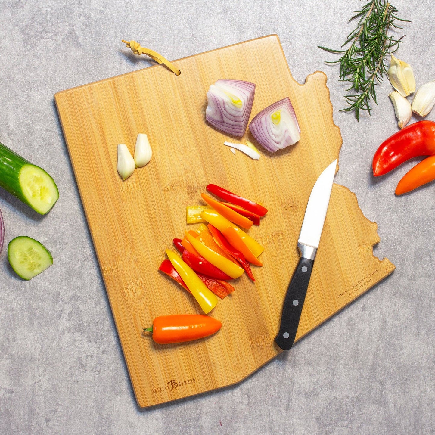 Arizona Cutting Board with Artwork by Summer Stokes
