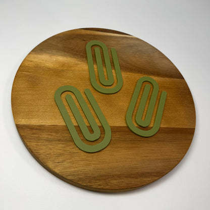 Oversized Paperclip: Olive Green- Sold Separately